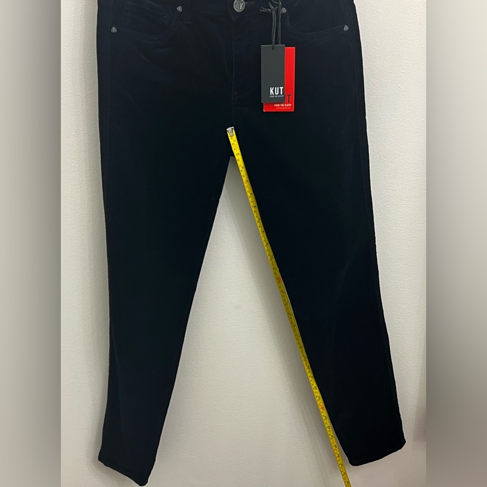 Kut from the Kloth Black Straight Leg Corduroy Women's Jeans - Picture 10 of 16